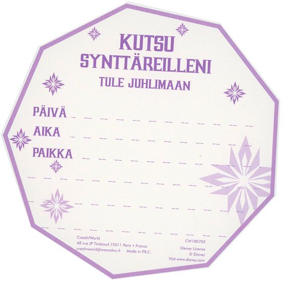 Kutsukortti Disney Frozen