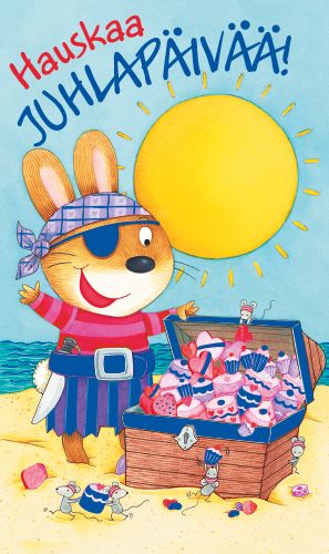 2-osainen lasten onnittelukortti