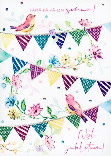 2-osainen kortti Paper Rose