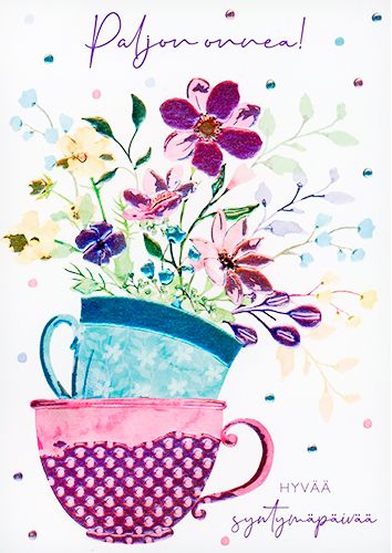 2-osainen kortti Paper Rose