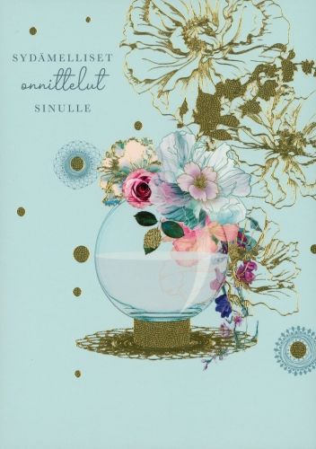 2-osainen kortti Paper Rose