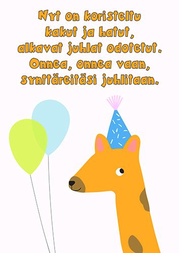 Postikortti lasten onnittelu Iisa Nuorttila