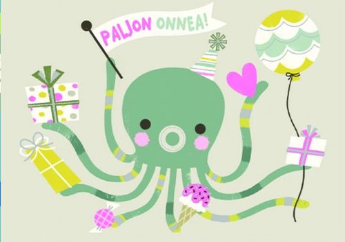 Postikortti lasten onnittelu