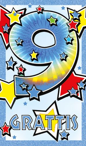 2-osainen onnittelu 9v ruotsinkielinen