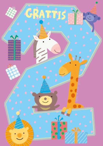 Postikortti onnittelu 2v ruotsinkielinen