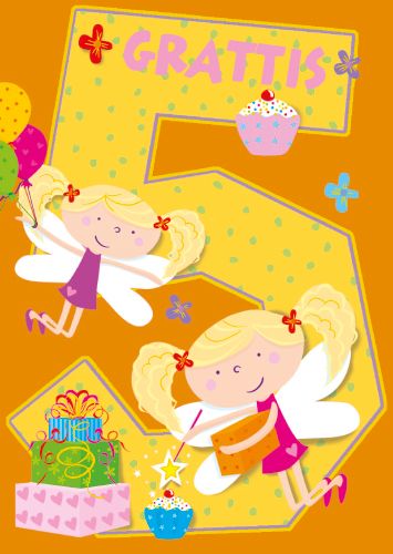 Postikortti onnittelu 5v ruotsinkielinen