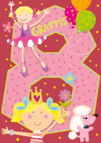 Postikortti onnittelu 8v ruotsinkielinen