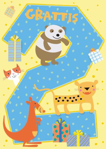 Postikortti onnittelu 2v ruotsinkielinen