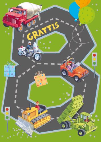 Postikortti onnittelu 8v ruotsinkielinen