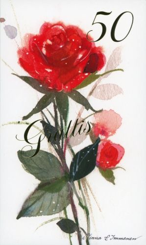 2-osainen vuosikortti 50v Minna Immonen ruotsinkielinen