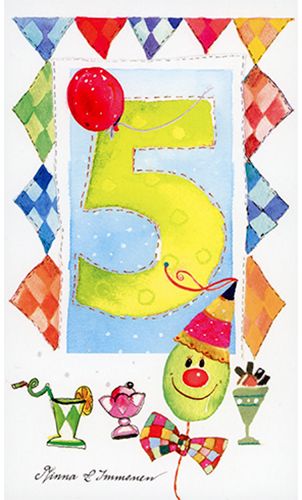 2-osainen vuosikortti 5v Minna Immonen