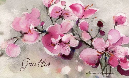 2-osainen kortti Minna Immonen ruotsinkielinen