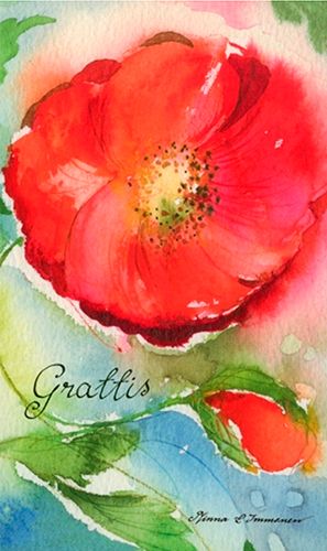 2-osainen kortti Minna Immonen ruotsinkielinen