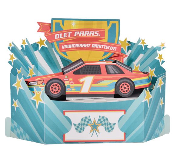 2-osainen pop-up-kortti