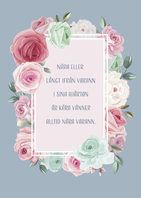 Ystävänpäiväkortti ruotsinkielinen