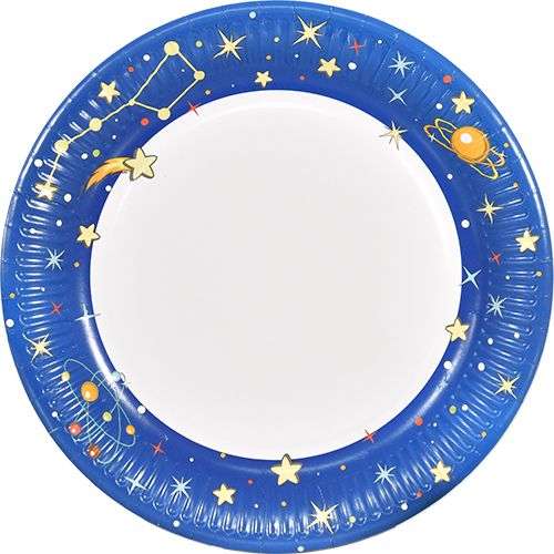 Kartonkilautanen 23cm avaruus 8kpl