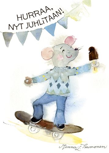 Postikortti lasten onnittelu