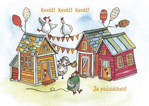 Pääsiäiskortti Minna Lehväslaiho