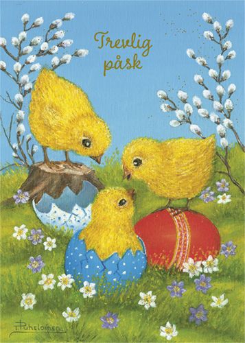 Pääsiäiskortti ruotsinkielinen Timo Puheloinen