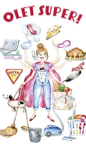 2-osainen äitienpäiväkortti