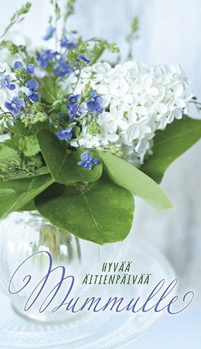 2-osainen äitienpäiväkortti Mummu