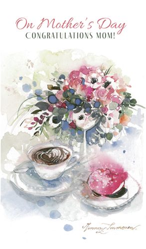 2-osainen äitienpäiväkortti englanninkielinen Minna Immonen