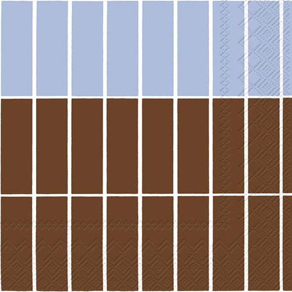 Servetti 33cm Tiiliskivi Raita blue red