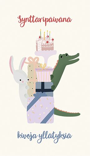 2-osainen lasten onnittelukortti Iisa Nuorttila
