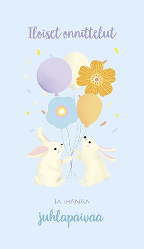 2-osainen lasten onnittelukortti Iisa Nuorttila