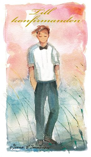 2-osainen rippikortti ruotsinkielinen Minna Immonen