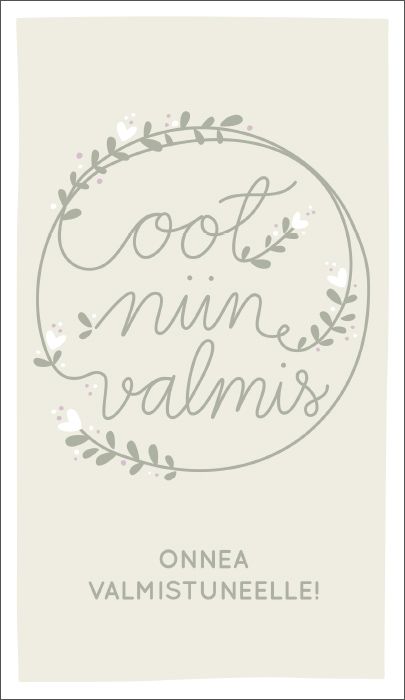 2-osainen kortti Valmistuminen NinniMoi