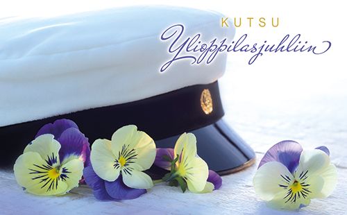 Kutsu ylioppilasjuhliin 6 kpl pss