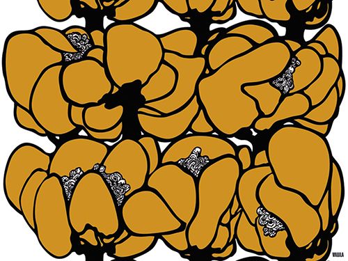 Juliste 60x80cm Vallila Makeba okra