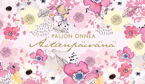 2-osainen äitienpäiväkortti