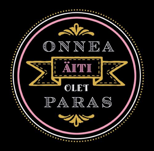 2-osainen äitienpäiväkortti neliö