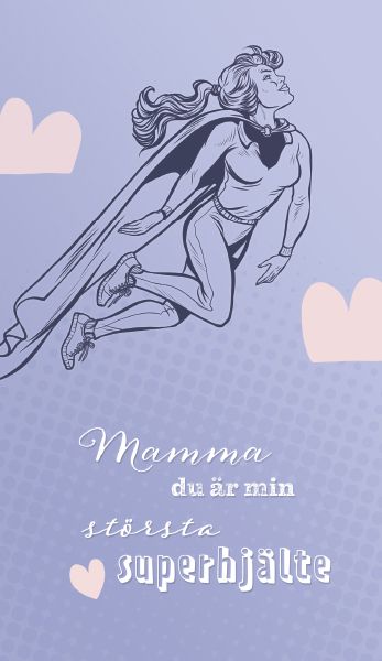 2-osainen äitienpäiväkortti ruotsinkielinen