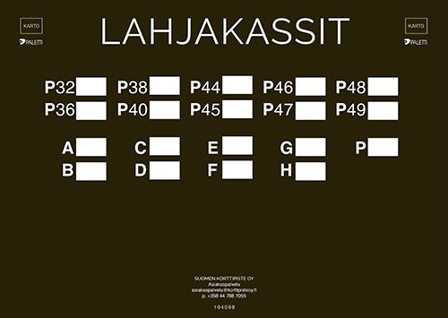 Hyrräopaste lahjakassit P32-P49 A-H blanco