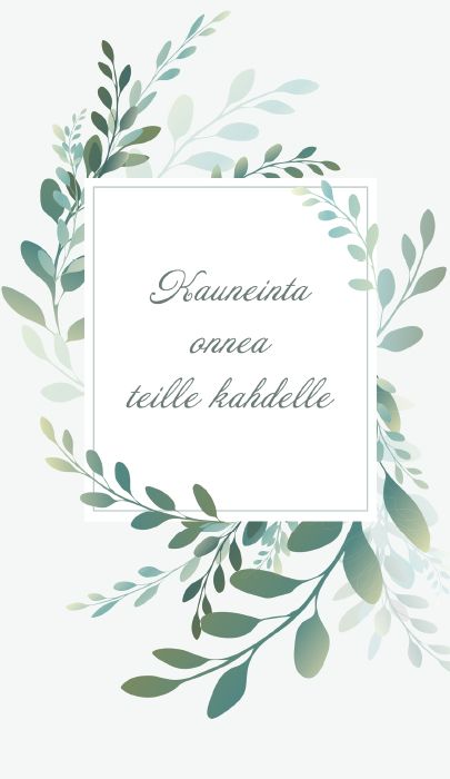 2-osainen hääkortti