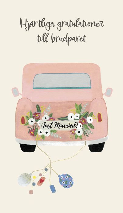 2-osainen hääkortti Iisa Nuorttila ruotsinkielinen