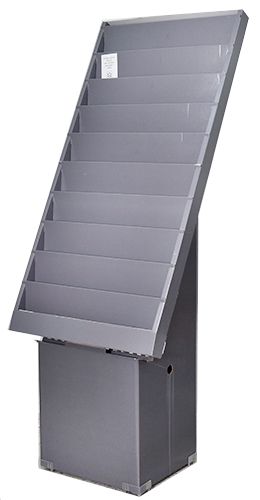 Lattiadisplay kortit tummanharmaa, ilman logopainatusta