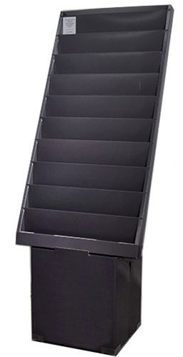 Lattiadisplay kortit musta, ilman logopainatusta