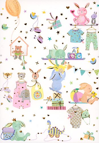 2-osainen kortti Turnowsky vauva