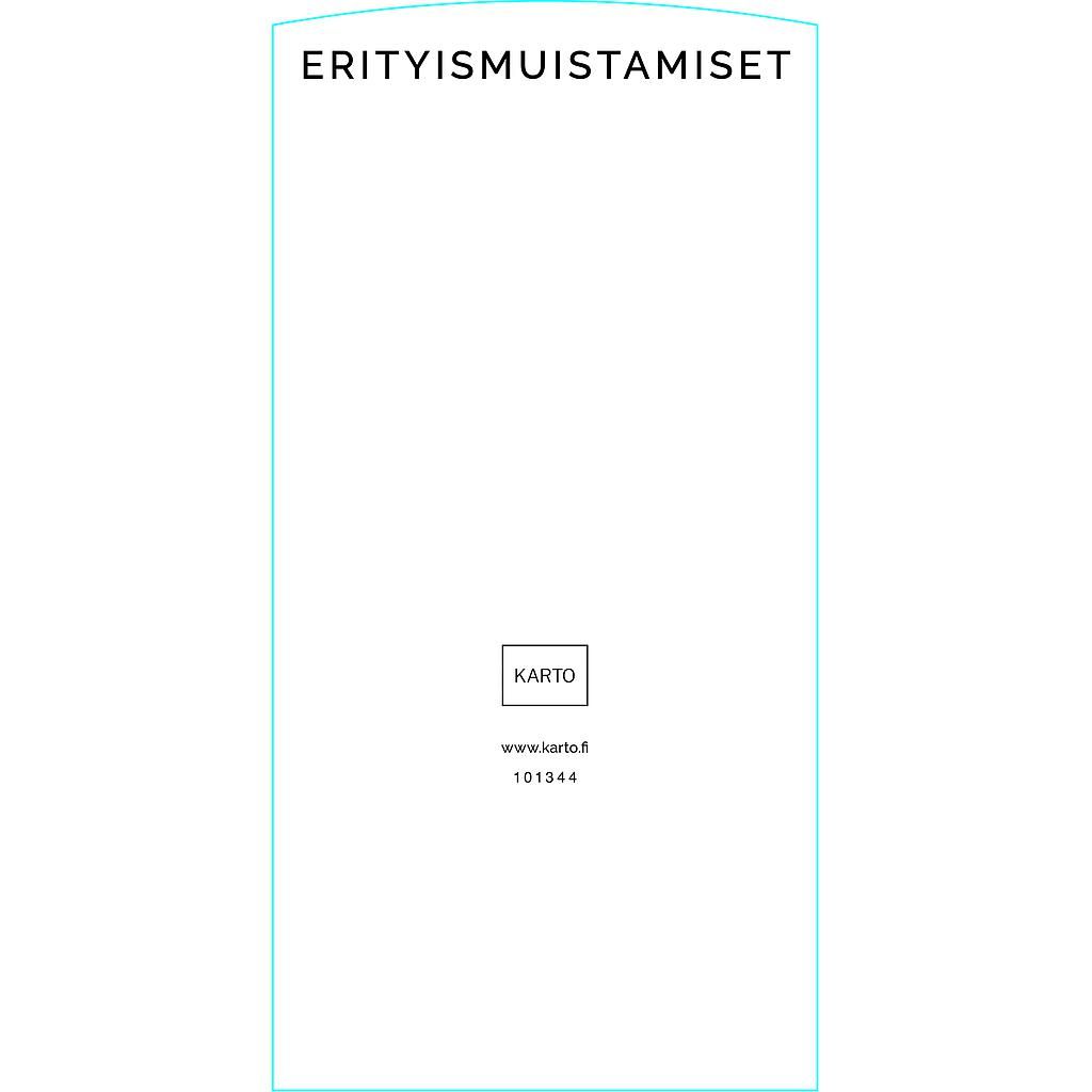 1-lok Erityismuistamiset riviopaste