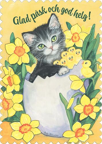 Pääsiäiskortti ruotsinkielinen Raija Riihimäki