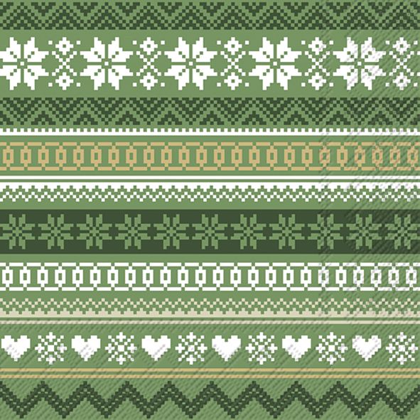 NORDIC PATTERN green 25cm