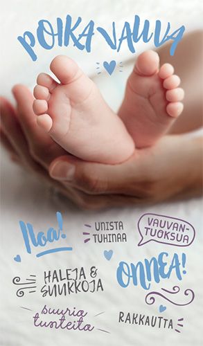 2-osainen vauvakortti poika