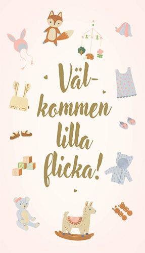 2-osainen vauvakortti ruotsinkielinen