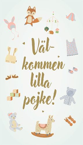 2-osainen vauvakortti ruotsinkielinen