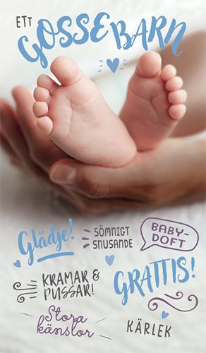 2-osainen vauvakortti ruotsinkielinen