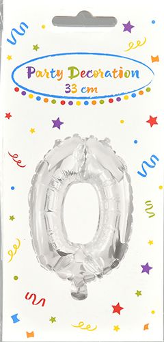 Folioilmapallo numero 0, 1 kpl